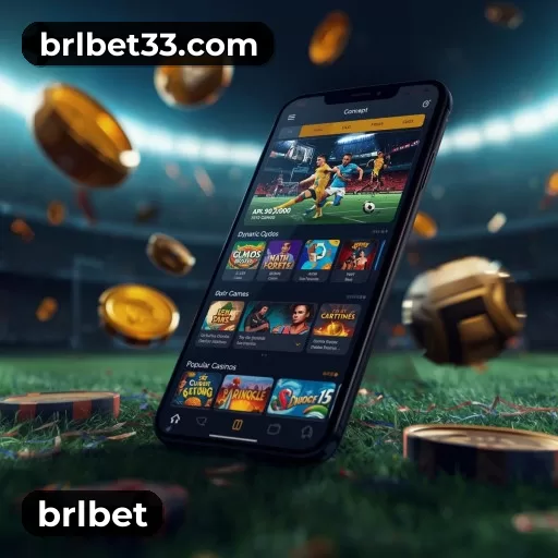 Tela de boas-vindas e lobby de jogos do aplicativo brlbet